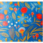 EcoDrap mida S “Blau amb flors”
